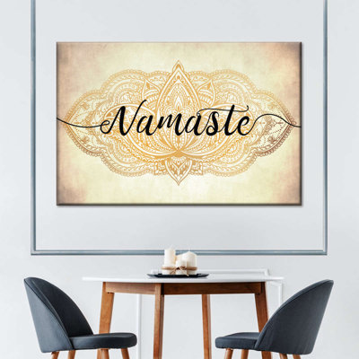Zen Namaste On Canvas Print