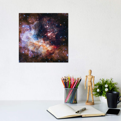 Celestial Fireworks Westurland 2 Hubble Space Telescope 25Th Anniversary Image by NASA - Wrapped Canvas Print