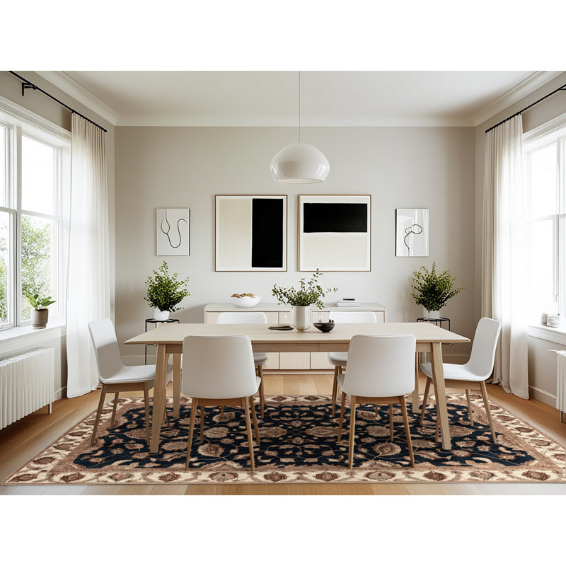 Machine Washable Persian Brown Area Rug, Rectangle 7' x 10'