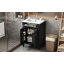 Meuble-lavabo 24 po avec 2 portes et tiroir coulissant, armoire de rangement pour salle de bain avec lavabo, portes à fermeture en douceur-129581897