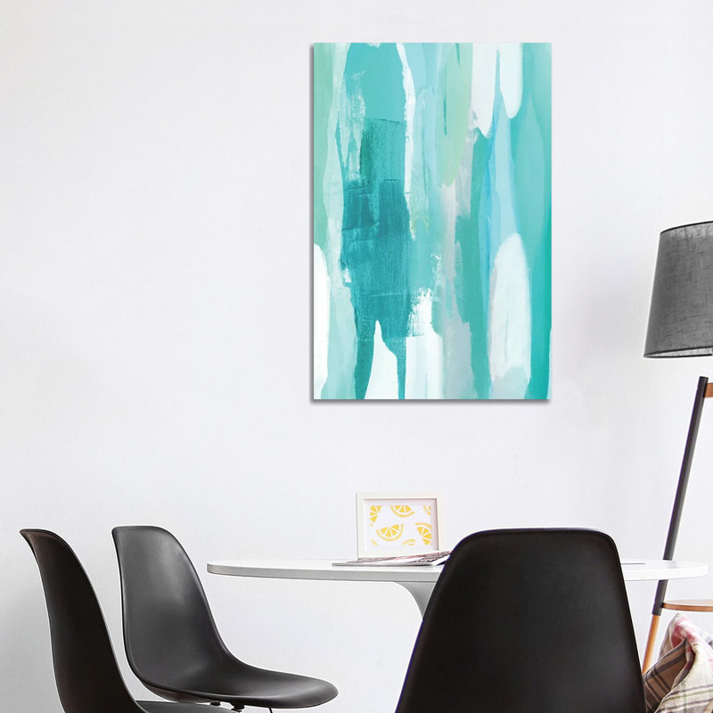 Converge Aqua II by Jackie Hanson - Wrapped Canvas Print, 101.6 cm H x 66.04 cm W x 3.175 cm D