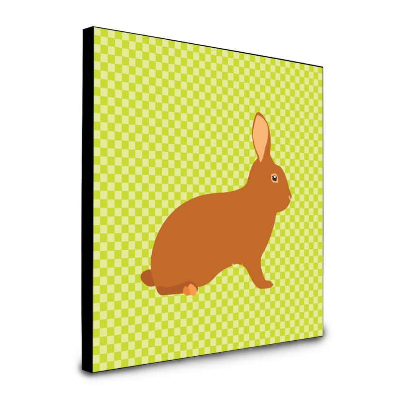 Panneau mural d’art de lapin de rex Ludivine, Vert
