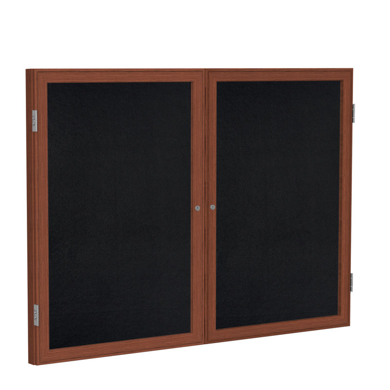 Tableau d’affichage clos cabinet, H 3 po x l 4 po, Chêne, Noir