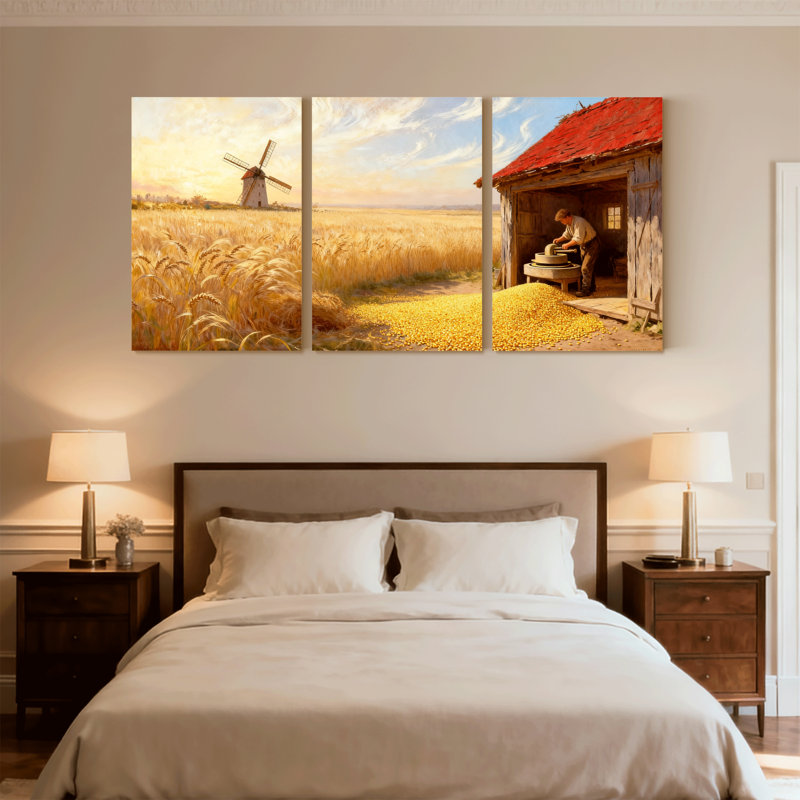 Scénario et paysages urbains Golden Field, H 18 po x l 36 po