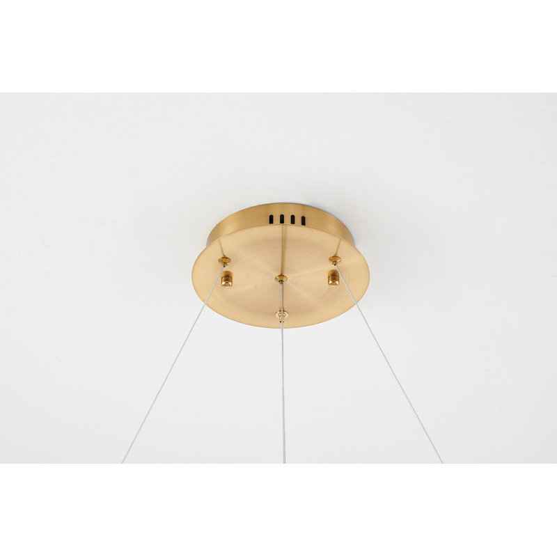 Modern LED Round Halo Confetti Chandelier , Gold, Yes