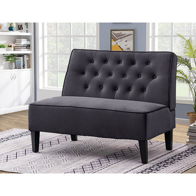 Causeuse en velours 44,5 po