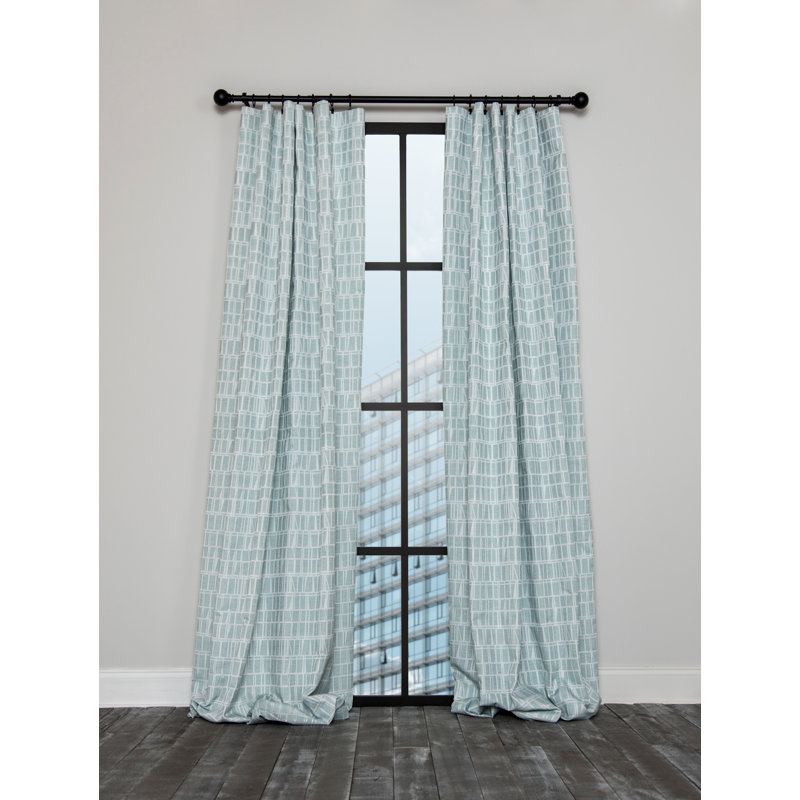 Kowalczyk Room Darkening Curtain Single Panel, Blue, 52" x 84"