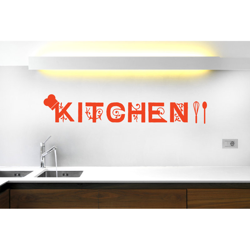 Food & Beverage Wall Decal, Orange, Large