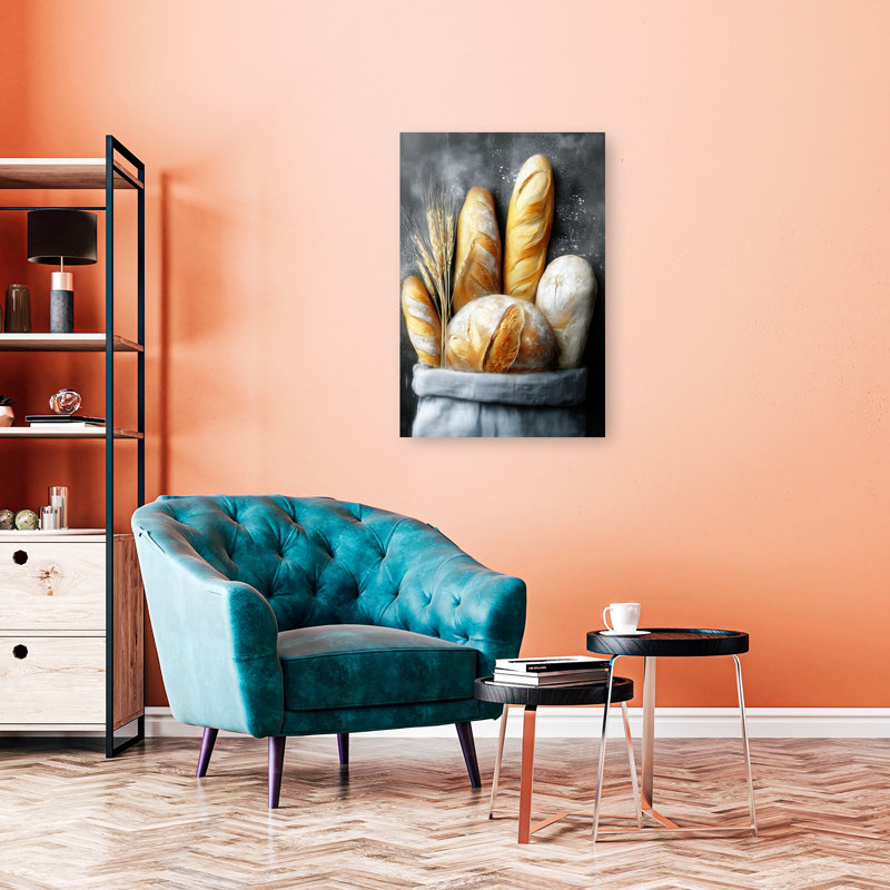 Fraîchement cuit au four, art mural rustique contemporain, 36" H x 24" W