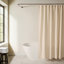 Waffle Textured Cotton Blend Shower Curtain