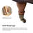 Gerardo 40"W Traditional Genuine Leather Ottoman with Tufted Top Nailhead Trim and Caster Wheels-812665374
