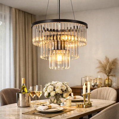 3-Light Crystal Chandelier