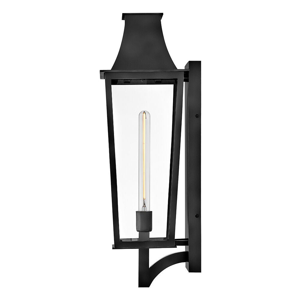 Hinkley Georgetown Outdoor Wall Lantern, Black, 26.75" H x 8.5" W x 9.75" D