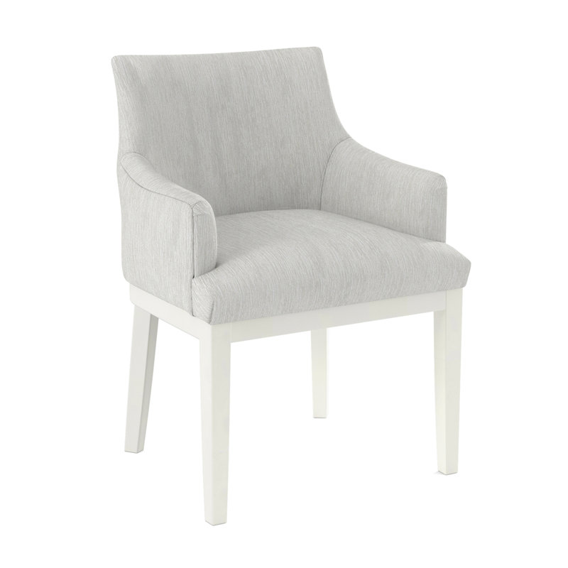 19'' H Upholstered Armchair, White, 61492-88