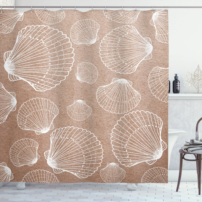 Shower Curtain with Hooks Included, 70" H x 69" W