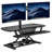 VersaDesk PowerPro 40" Electric Standing Desk Converter with Push-Button Height Adjustment & USB Charging Port, Black-1240697224-1240697229