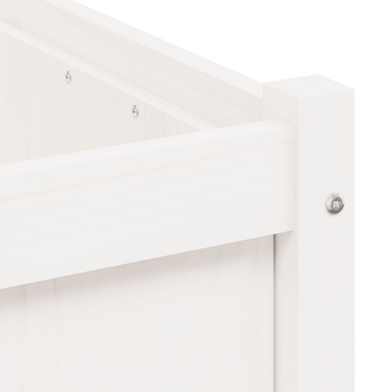 Briceidy Wood Planter Box, White