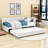 Linen Upholstered Daybed with Twin Trundle-764516455-764516451