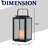 H12 Inch Modern Solar Outdoor Lantern With Flickering Led Candle Black Metal Lantern With Tempered Glass, Minimalist Decorative Lantern For Patio Porch Garden