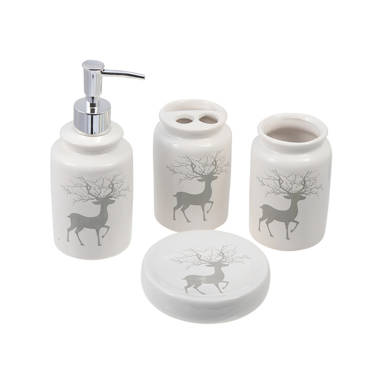 Christmas Bathroom Accessory Sets of 4, Christmas Bathroom Decor