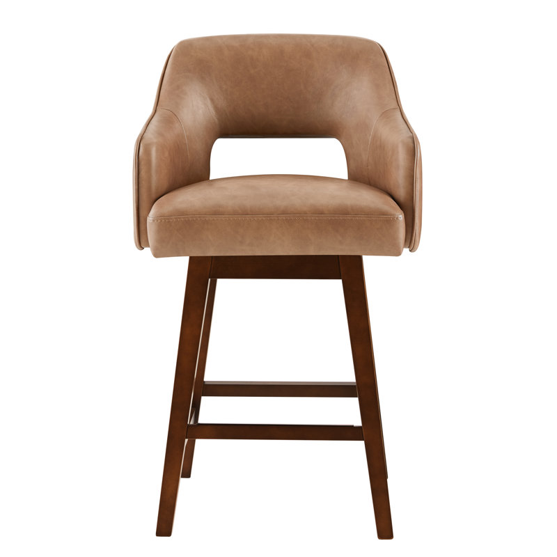 Tabouret de comptoir en similicuir Lainey