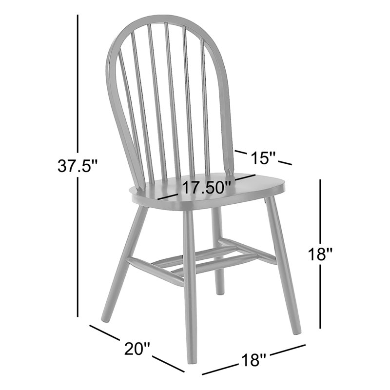 Genissa Solid Wood Side Chair, White