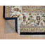 Tapis bleu en laine noué à la main 9 pi 10 po x 14 pi 3 po Nain avec motif en médaillon