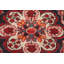 Tapis traditionnel rouge à motif floral 4 x 5