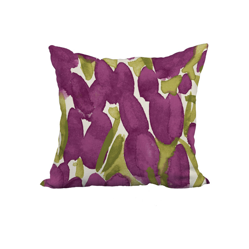 Housse et insert de coussin en coton Sunset Tulip, 20 po x 20 po, Violet