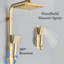 Gold Complete Shower System Fixture Wall Mounted Faucet With Rainfall Shower Head