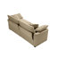 Velours côtelé brun clair 2 pour le salon - revêtement de 8 coussins, fauteuil inclinable profond, attrayant et confortable