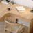 Solid Wood L-shaped Desk with Drawers-1588960651