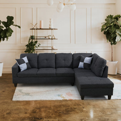 Laurana Upholstered L-Shaped Sectional Right Hand Facing