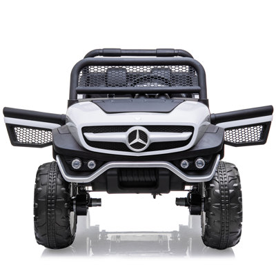 24V Ride On Truck Car For Kids 2 Seater Licensed Mercedes Benz Toddles Electric Car Ride On Toy -  gaomon, blk-PTO_0ZD9HXOZ