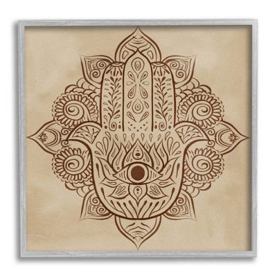 " Detailed Botanical Hamsa Symbol " by Ziwei Li