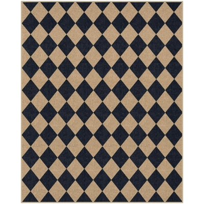 Checkered Easy Jute Area Rug Living Room Rug Checkerboard Indoor Outdoor Carpet Farmhouse Geometric Non Slip  Carpet For Backyard Dining Room