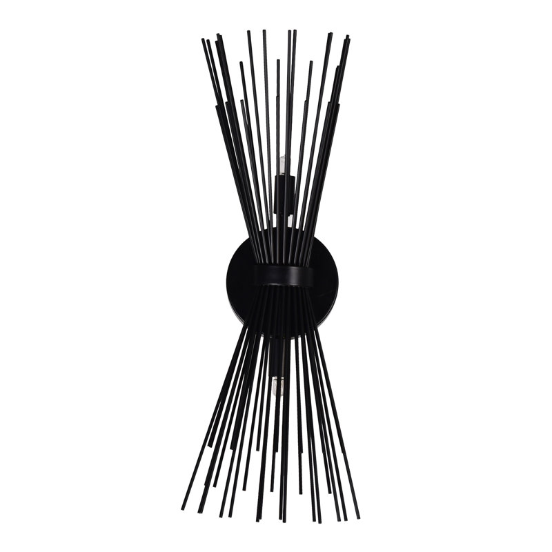 Applique murale noire 2 lumières - Lampe murale d'intérieur moderne pour salle de bain, chambre à coucher, couloir, Noir