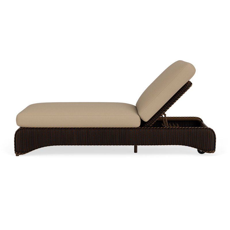 Loom Outdoor Chaise Lounge, Mink, Fife Sahara