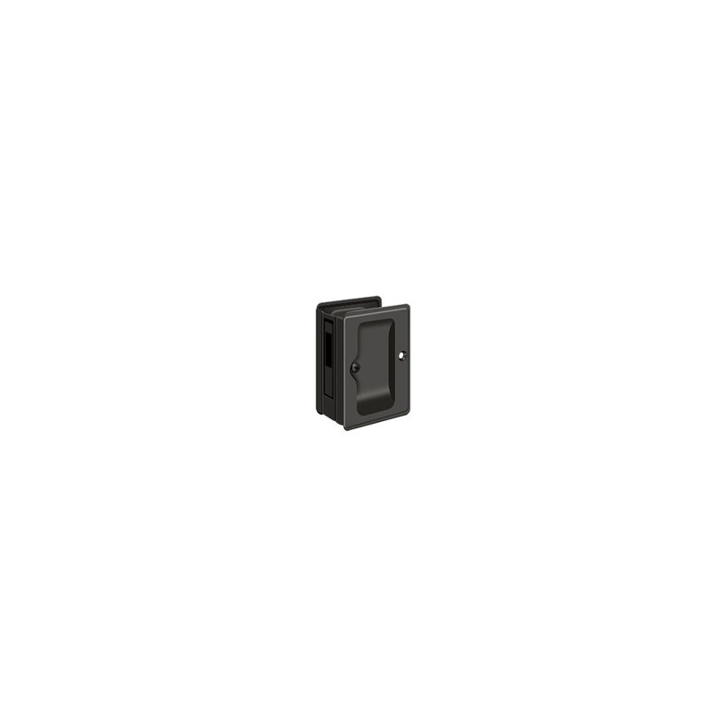 Deltana SDAR325U10B HD Pocket Lock, Adjustable, 3-1/4" x 2-1/4" Sliding Door Receiver in Oil-rubbed Bronze