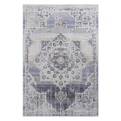 5X7 Area Rug Non-Shedding Stain Resistant Medallion For Bedroom Accent
