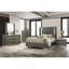 Commode de style contemporain à 5 tiroirs avec support à 5 tiroirs et feuillets sur fond gris foncé