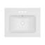 Lavabo de salle de bain rectangulaire en céramique avec trop-plein 19,7 po APRESSHUI-98471662