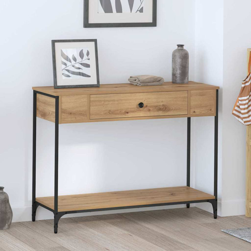 100cm Console Table, Artisan Oak