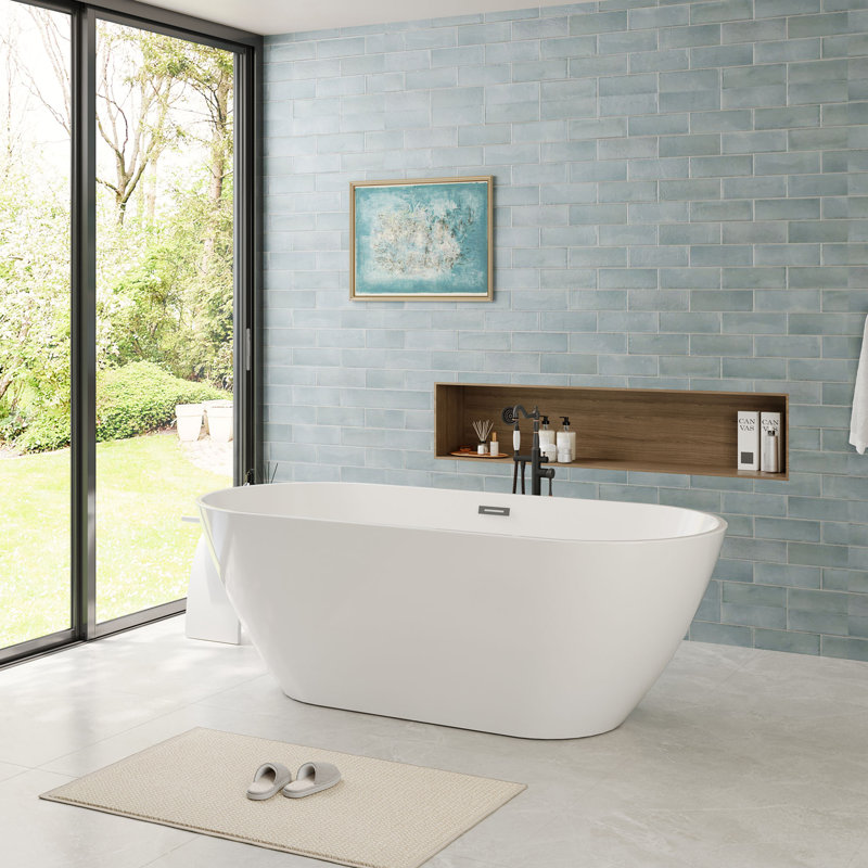 Baignoire de trempage autoportante en acrylique Aspen