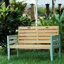 Lillie Solid Wood Eucalyptus Outdoor Bench