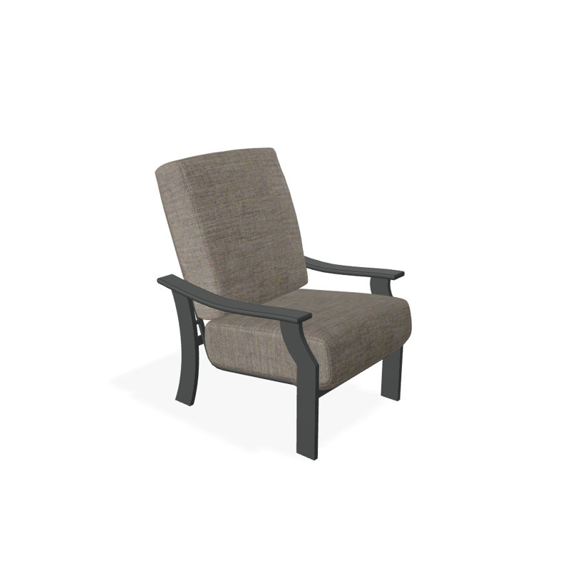 St. Catherine Outdoor Lounge Chair, Cast Ash Sunbrella® Plainweave, Textured Graphite