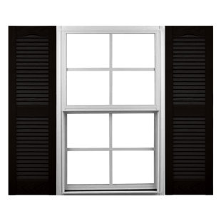Mid-America 12'' Louvered Shutters (Set of 2)