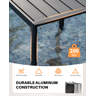 Latitude Run® Outdoor Side Table, Never-Rust Aluminum Patio Side Table ...