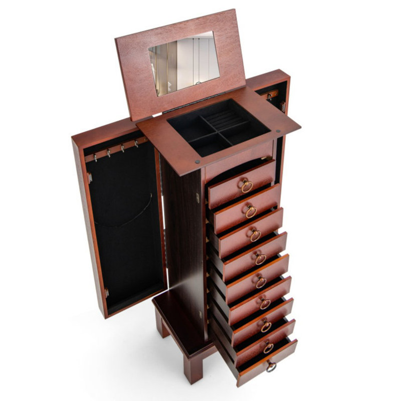 Armoire à bijoux grande capacité avec 9 tiroirs