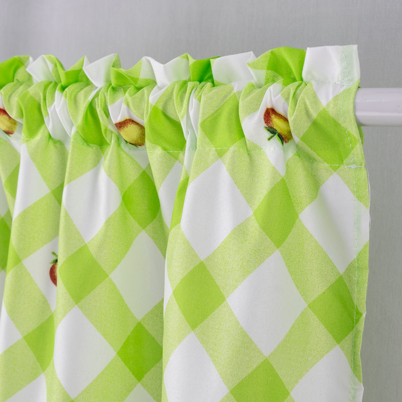 Apple Ruffle Kitchen Curtain Tier Set